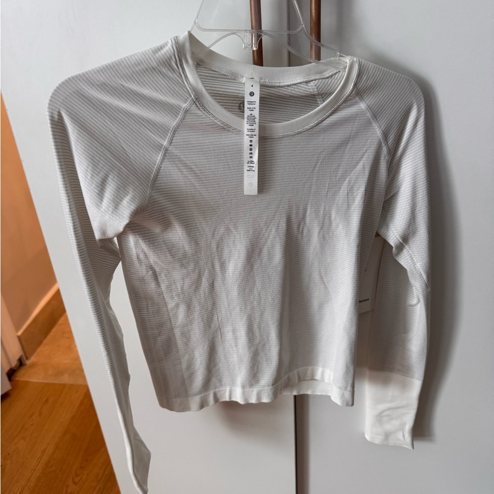Lulu lemon swiftly tech White Long Sleeve Women's Top